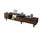 Rubber Wood Contemporary TV Console Open Storage Media Console 63"L x 16"W x 20"H Walnut Clearhalo 'furn' 'furn_tv_stands_entertainment_centers' 'Furniture' 'Living Room Furniture' 'TV Stands & Entertainment Centers' 'TV Stands & Media Storage Furniture' 'tv_stands_entertainment_centers' 7051566