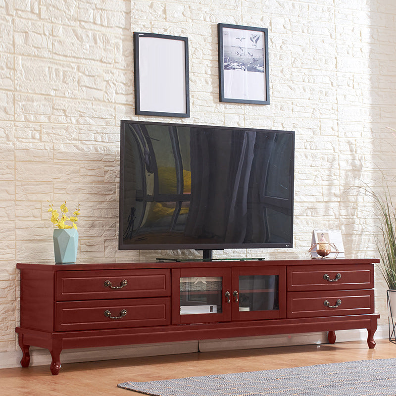 Consola de TV de madera Consola de medios de TV tradicional para sala de estar