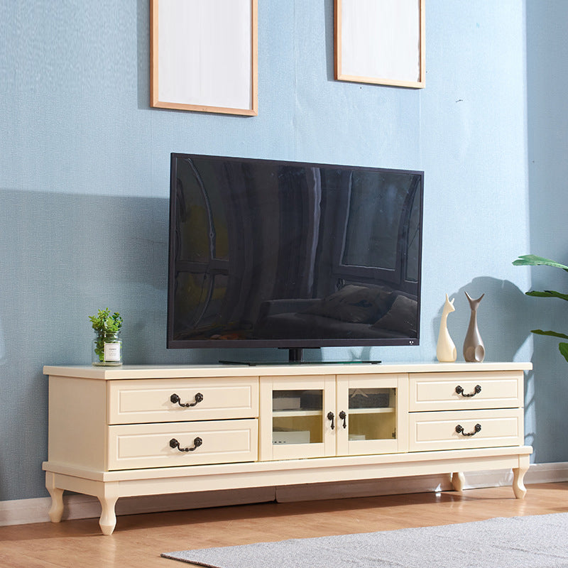 Consola de TV de madera Consola de medios de TV tradicional para sala de estar