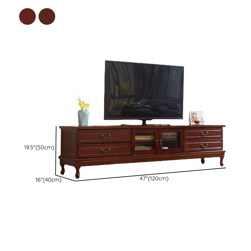 Consola de TV de madera Consola de medios de TV tradicional para sala de estar