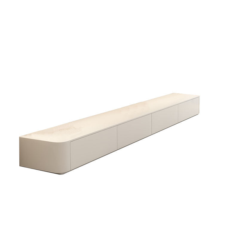 Contemporary Modern TV Console Floating Faux Wood Media Console White Clearhalo 'furn' 'furn_tv_stands_entertainment_centers' 'Furniture' 'Living Room Furniture' 'TV Stands & Entertainment Centers' 'TV Stands & Media Storage Furniture' 'tv_stands_entertainment_centers' 7051645