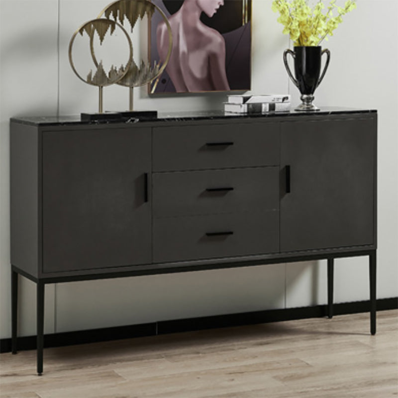 Classic Glam Combo Dresser Horizontal Stone Storage Chest for Bedroom Dark Gray Clearhalo 'Bedroom Furniture' 'Dressers & Chests' 'dressers_chests' 'furn' 'furn_dressers_chests' 'Furniture' 7051751