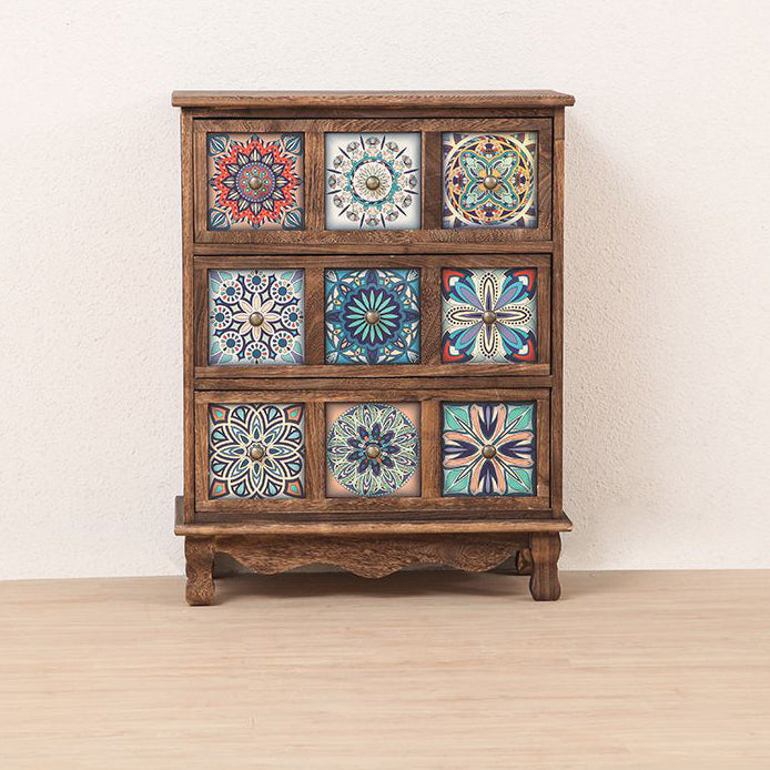 Coastal Storage Chest Dresser Solid Wood Storage Chest with 3/6/8/10 Drawers 24"L x 12"W x 31"H Brown Painted Clearhalo 'Bedroom Furniture' 'Dressers & Chests' 'dressers_chests' 'furn' 'furn_dressers_chests' 'Furniture' 7051782