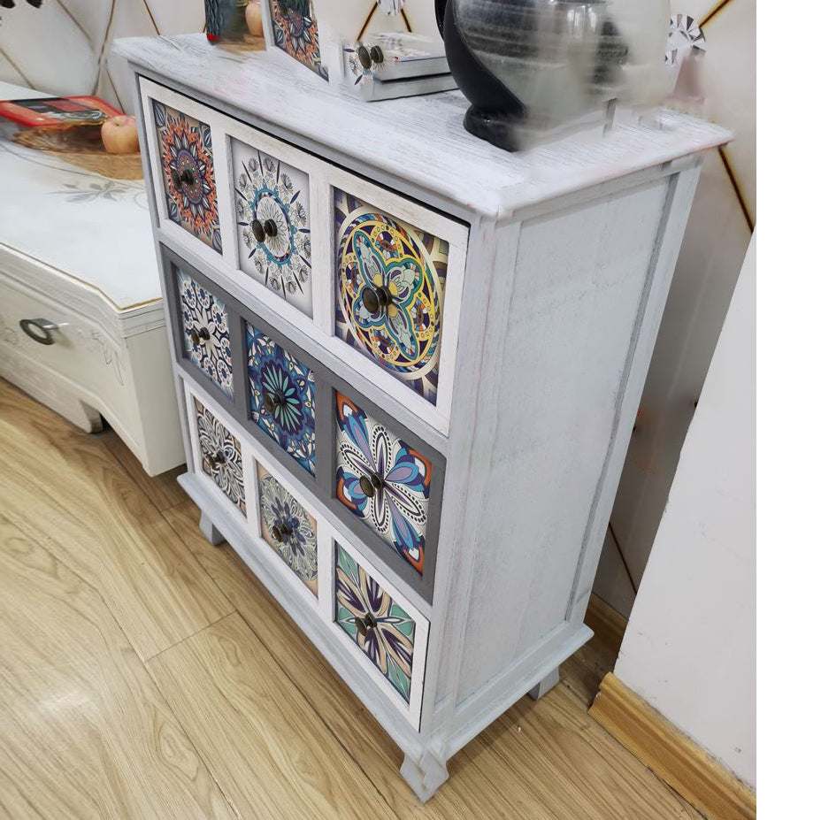 Coastal Storage Chest Dresser Solid Wood Storage Chest with 3/6/8/10 Drawers 24"L x 12"W x 31"H White Painted Clearhalo 'Bedroom Furniture' 'Dressers & Chests' 'dressers_chests' 'furn' 'furn_dressers_chests' 'Furniture' 7051783