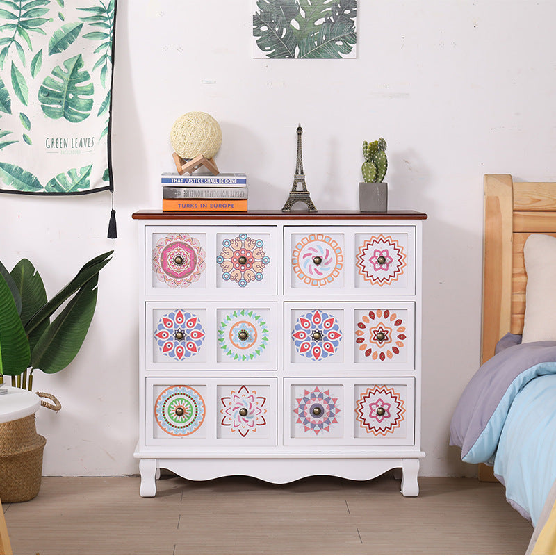 Coastal Storage Chest Dresser Solid Wood Storage Chest with 3/6/8/10 Drawers 32"L x 12"W x 31"H Multi-Color Clearhalo 'Bedroom Furniture' 'Dressers & Chests' 'dressers_chests' 'furn' 'furn_dressers_chests' 'Furniture' 7051795