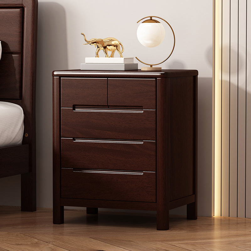 Contemporary Storage Chest Solid Wood Dresser with 3/4/5/6 Drawers 39"L x 18"W x 41"H Dark Brown Clearhalo 'Bedroom Furniture' 'Dressers & Chests' 'dressers_chests' 'furn' 'furn_dressers_chests' 'Furniture' 7051871