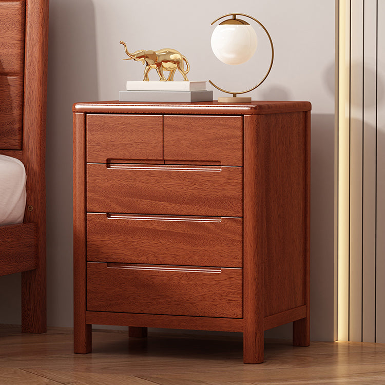 Contemporary Storage Chest Solid Wood Dresser with 3/4/5/6 Drawers 31"L x 18"W x 34"H Medium Wood Clearhalo 'Bedroom Furniture' 'Dressers & Chests' 'dressers_chests' 'furn' 'furn_dressers_chests' 'Furniture' 7051878