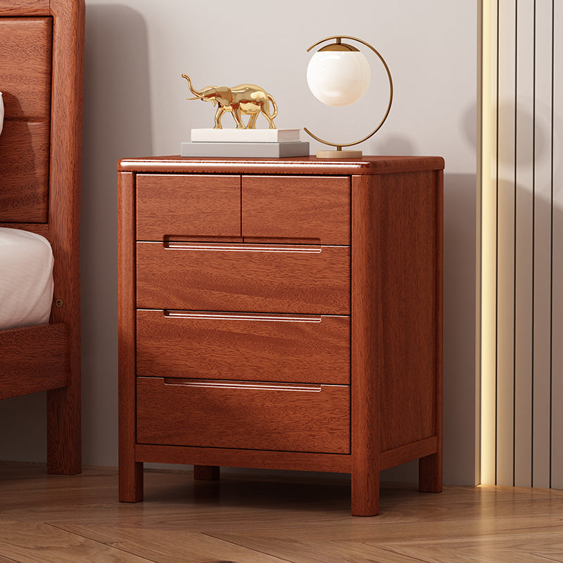 Contemporary Storage Chest Solid Wood Dresser with 3/4/5/6 Drawers 39"L x 18"W x 41"H Medium Wood Clearhalo 'Bedroom Furniture' 'Dressers & Chests' 'dressers_chests' 'furn' 'furn_dressers_chests' 'Furniture' 7051880