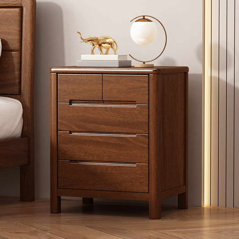 Contemporary Storage Chest Solid Wood Dresser with 3/4/5/6 Drawers 31"L x 18"W x 34"H Brown Clearhalo 'Bedroom Furniture' 'Dressers & Chests' 'dressers_chests' 'furn' 'furn_dressers_chests' 'Furniture' 7051892