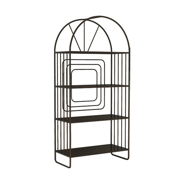 Scandinavische metalen standaard boekenplank open back -boekenkast met planken