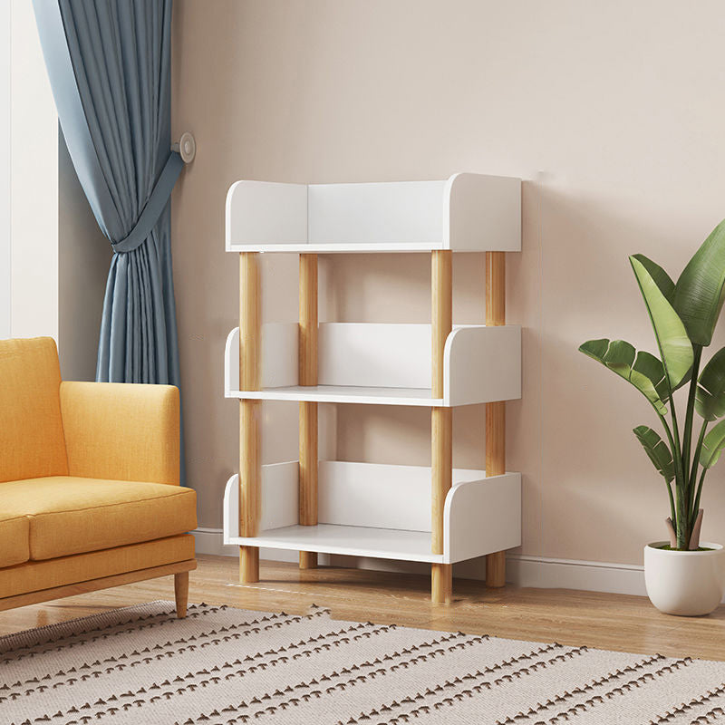 Open Back Standard Bookshelf Engineered Wood Bookcase for Study Room 15.7"L x 9.4"W x 31.1"H White Clearhalo 'Bookcases' 'furn' 'furn_bookcases' 'Furniture' 'Office Furniture' 7053770