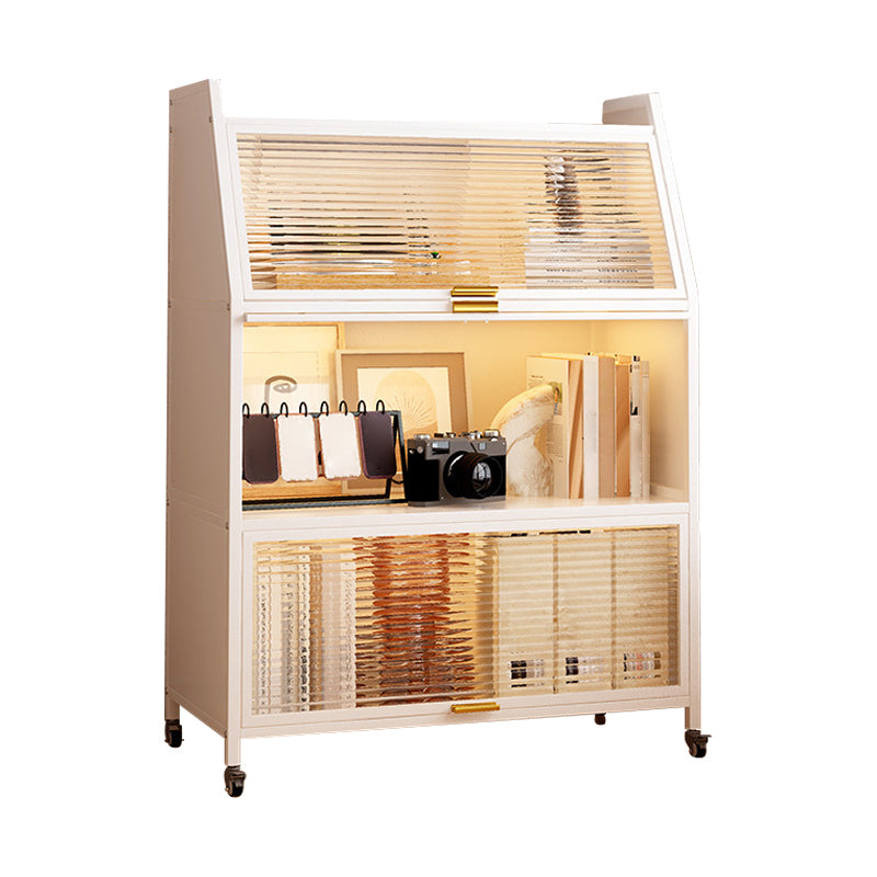 Standaard boekenkast metalen glamus gesloten back -boekenplank met planken