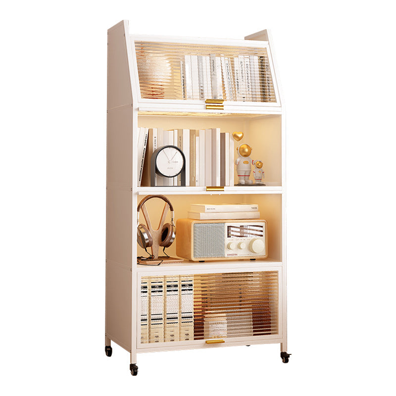 Standaard boekenkast metalen glamus gesloten back -boekenplank met planken