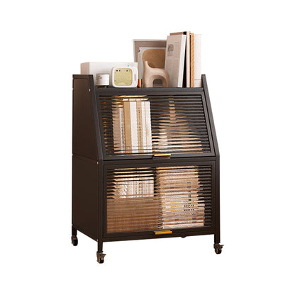 Standaard boekenkast metalen glamus gesloten back -boekenplank met planken