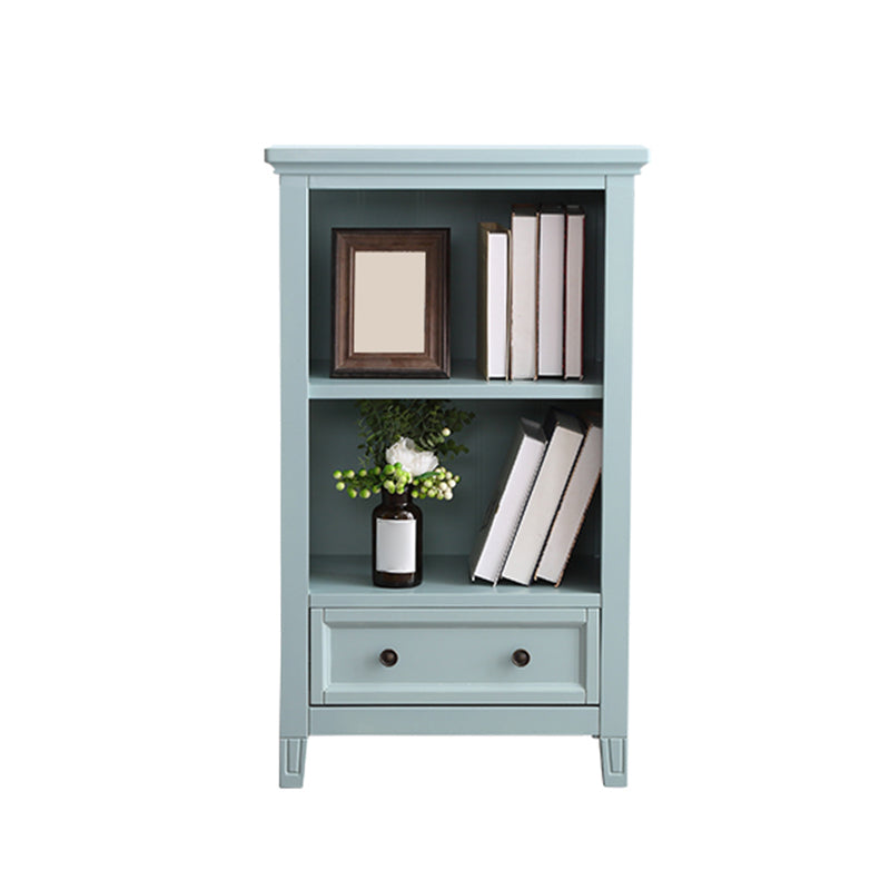 Modern Closed Back Standard Bookshelf Wooden Bookcase with Shelves for Study Room 23.6"L x 15"W x 39.4"H Cyan Clearhalo 'Bookcases' 'furn' 'furn_bookcases' 'Furniture' 'Office Furniture' 7053842