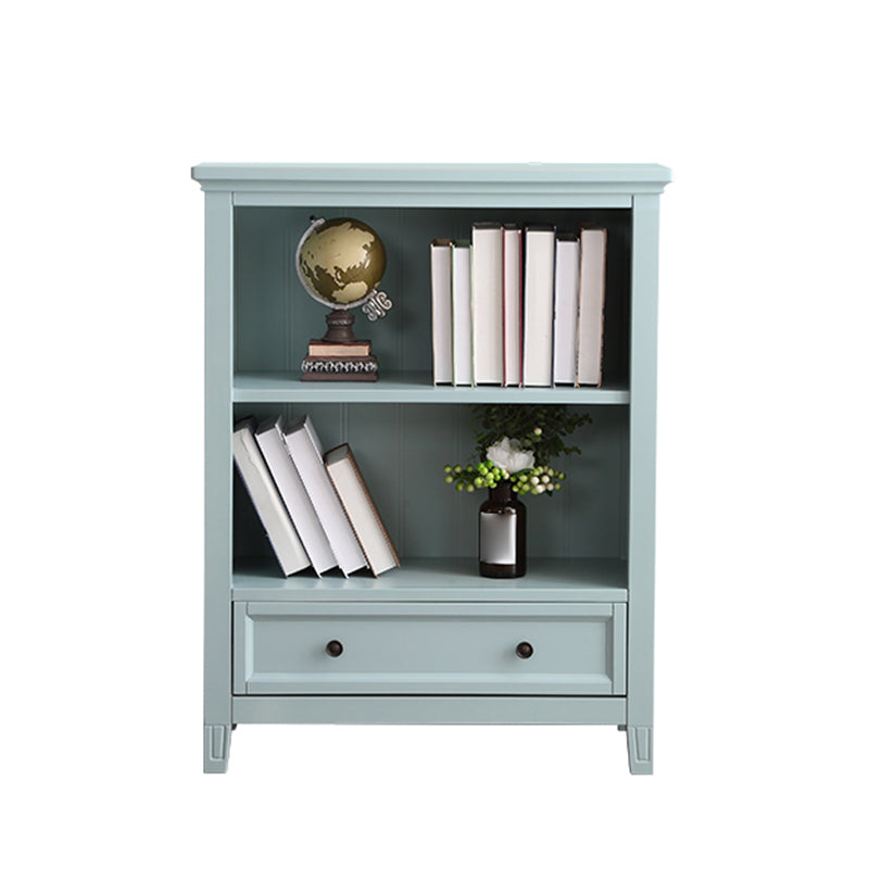 Modern Closed Back Standard Bookshelf Wooden Bookcase with Shelves for Study Room 31.5"L x 15"W x 39.4"H Cyan Clearhalo 'Bookcases' 'furn' 'furn_bookcases' 'Furniture' 'Office Furniture' 7053843