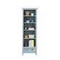 Modern Closed Back Standard Bookshelf Wooden Bookcase with Shelves for Study Room 23.6"L x 15"W x 70.9"H Cyan Clearhalo 'Bookcases' 'furn' 'furn_bookcases' 'Furniture' 'Office Furniture' 7053849