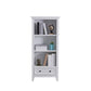Modern Closed Back Standard Bookshelf Wooden Bookcase with Shelves for Study Room 31"L x 15"W x 53"H White Clearhalo 'Bookcases' 'furn' 'furn_bookcases' 'Furniture' 'Office Furniture' 7053860