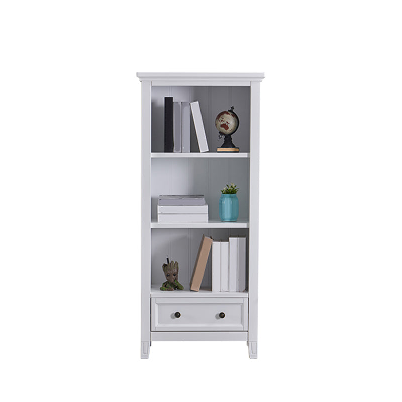 Modern Closed Back Standard Bookshelf Wooden Bookcase with Shelves for Study Room 31"L x 15"W x 53"H White Clearhalo 'Bookcases' 'furn' 'furn_bookcases' 'Furniture' 'Office Furniture' 7053860