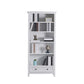 Modern Closed Back Standard Bookshelf Wooden Bookcase with Shelves for Study Room 31"L x 15"W x 71"H White Clearhalo 'Bookcases' 'furn' 'furn_bookcases' 'Furniture' 'Office Furniture' 7053863