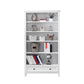 Modern Closed Back Standard Bookshelf Wooden Bookcase with Shelves for Study Room 39"L x 15"W x 71"H White Clearhalo 'Bookcases' 'furn' 'furn_bookcases' 'Furniture' 'Office Furniture' 7053864