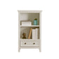 Modern Closed Back Standard Bookshelf Wooden Bookcase with Shelves for Study Room 23.6"L x 15"W x 39.4"H Ivory Clearhalo 'Bookcases' 'furn' 'furn_bookcases' 'Furniture' 'Office Furniture' 7053865