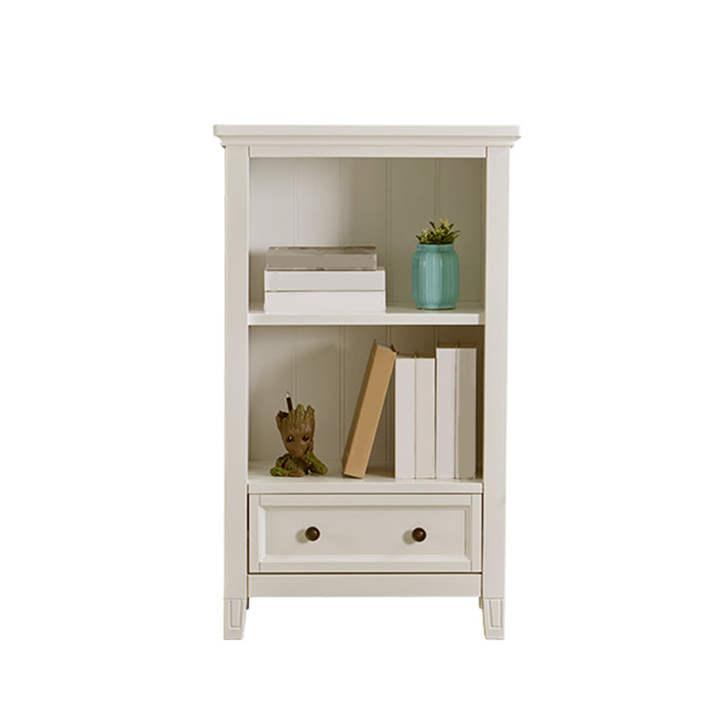 Modern Closed Back Standard Bookshelf Wooden Bookcase with Shelves for Study Room 23.6"L x 15"W x 39.4"H Ivory Clearhalo 'Bookcases' 'furn' 'furn_bookcases' 'Furniture' 'Office Furniture' 7053865