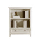 Modern Closed Back Standard Bookshelf Wooden Bookcase with Shelves for Study Room 31.5"L x 15"W x 39.4"H Ivory Clearhalo 'Bookcases' 'furn' 'furn_bookcases' 'Furniture' 'Office Furniture' 7053866