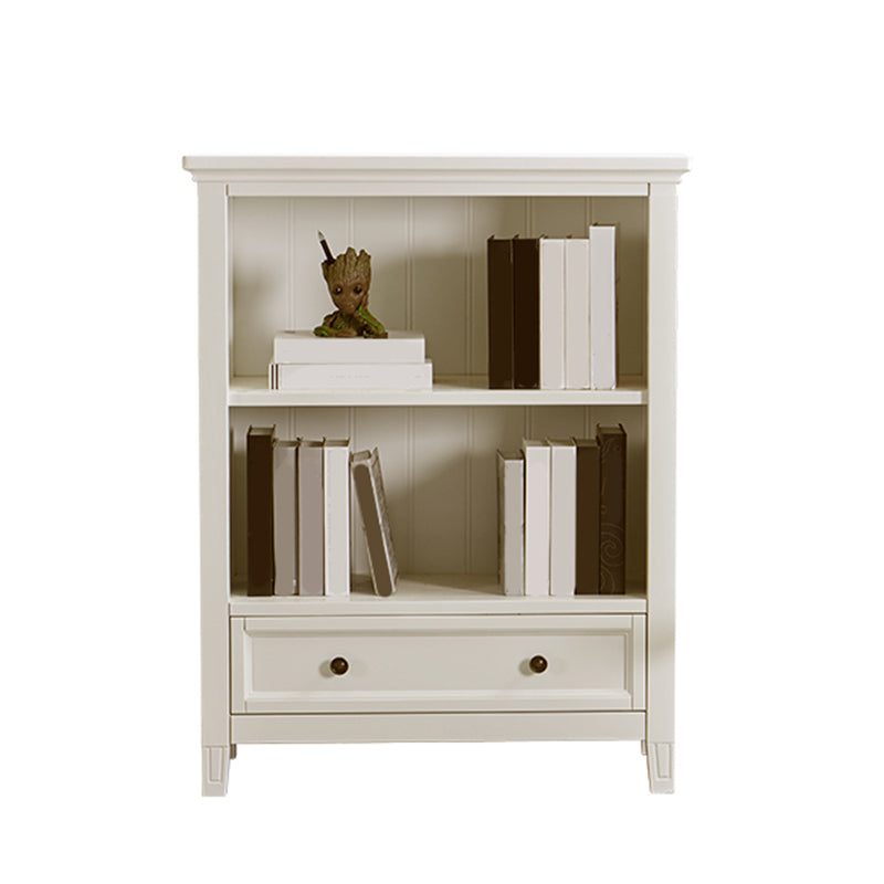 Modern Closed Back Standard Bookshelf Wooden Bookcase with Shelves for Study Room 31.5"L x 15"W x 39.4"H Ivory Clearhalo 'Bookcases' 'furn' 'furn_bookcases' 'Furniture' 'Office Furniture' 7053866