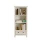 Modern Closed Back Standard Bookshelf Wooden Bookcase with Shelves for Study Room 31"L x 15"W x 53"H Ivory Clearhalo 'Bookcases' 'furn' 'furn_bookcases' 'Furniture' 'Office Furniture' 7053867