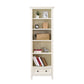 Modern Closed Back Standard Bookshelf Wooden Bookcase with Shelves for Study Room 23.6"L x 15"W x 70.9"H Ivory Clearhalo 'Bookcases' 'furn' 'furn_bookcases' 'Furniture' 'Office Furniture' 7053869