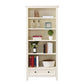 Modern Closed Back Standard Bookshelf Wooden Bookcase with Shelves for Study Room 31"L x 15"W x 71"H Ivory Clearhalo 'Bookcases' 'furn' 'furn_bookcases' 'Furniture' 'Office Furniture' 7053870