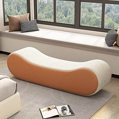 Modern Cushioned Seating Bench Entryway and Bedroom Bench , 20" W Orange Clearhalo 'Benches' 'Chairs & Seating' 'furn' 'furn_benches' 'Furniture' 'Living Room Furniture' 7054206