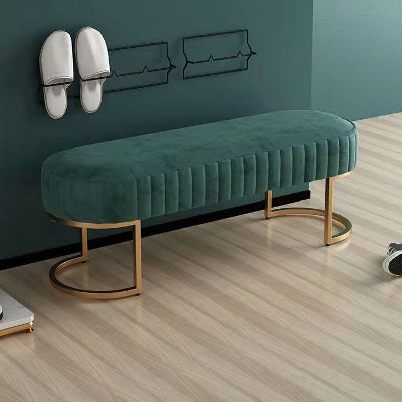 Modern Entryway Bench Cushioned Metal Seating Bench , 12.5 Inch W Clearhalo 'Benches' 'Chairs & Seating' 'furn' 'furn_benches' 'Furniture' 'Living Room Furniture' 7054273