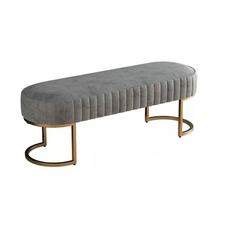 Modern Entryway Bench Cushioned Metal Seating Bench , 12.5 Inch W Clearhalo 'Benches' 'Chairs & Seating' 'furn' 'furn_benches' 'Furniture' 'Living Room Furniture' 7054274
