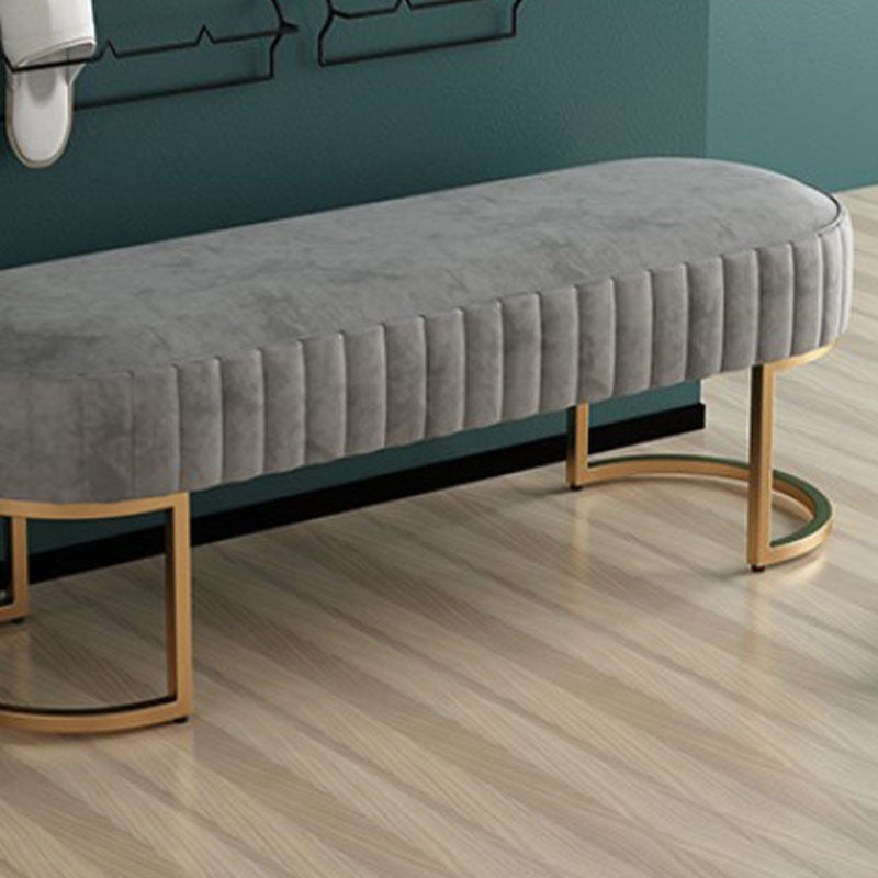 Modern Entryway Bench Cushioned Metal Seating Bench , 12.5 Inch W Clearhalo 'Benches' 'Chairs & Seating' 'furn' 'furn_benches' 'Furniture' 'Living Room Furniture' 7054275