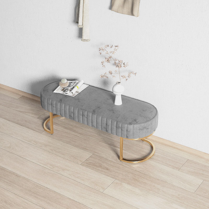 Modern Entryway Bench Cushioned Metal Seating Bench , 12.5 Inch W Clearhalo 'Benches' 'Chairs & Seating' 'furn' 'furn_benches' 'Furniture' 'Living Room Furniture' 7054279