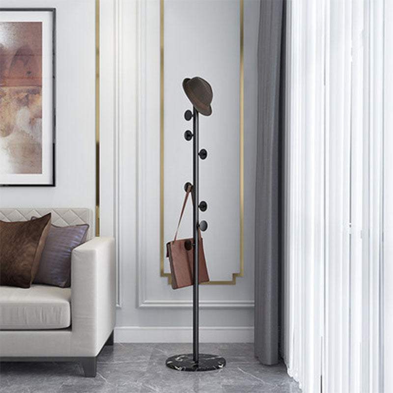 Vrijstaande hall tree marmeren basisinvoer hal boom met 8 haken