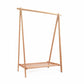 Classic Clothes Hanger Solid Wood Free Standing Coat Rack with Storage Shelving