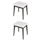 Fabric Standard Stool Modern Style Simple Household Rectangular Stool White 2 Piece Set Black Clearhalo 'furn' 'furn_ottomans_poufs' 'Furniture' 'Living Room Furniture' 'Ottomans & Poufs' 'ottomans_poufs' 7055605