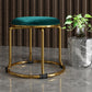 Fabric Standard Stool Modern Style Simple Household Round Stool Velvet Green 1 Piece Clearhalo 'furn' 'furn_ottomans_poufs' 'Furniture' 'Living Room Furniture' 'Ottomans & Poufs' 'ottomans_poufs' 7055613