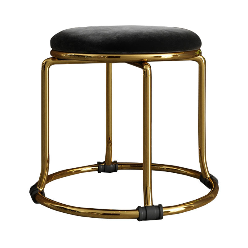 Fabric Standard Stool Modern Style Simple Household Round Stool Clearhalo 'furn' 'furn_ottomans_poufs' 'Furniture' 'Living Room Furniture' 'Ottomans & Poufs' 'ottomans_poufs' 7055622