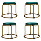 Fabric Standard Stool Modern Style Simple Household Round Stool Velvet Green 4 Piece Set Clearhalo 'furn' 'furn_ottomans_poufs' 'Furniture' 'Living Room Furniture' 'Ottomans & Poufs' 'ottomans_poufs' 7055635
