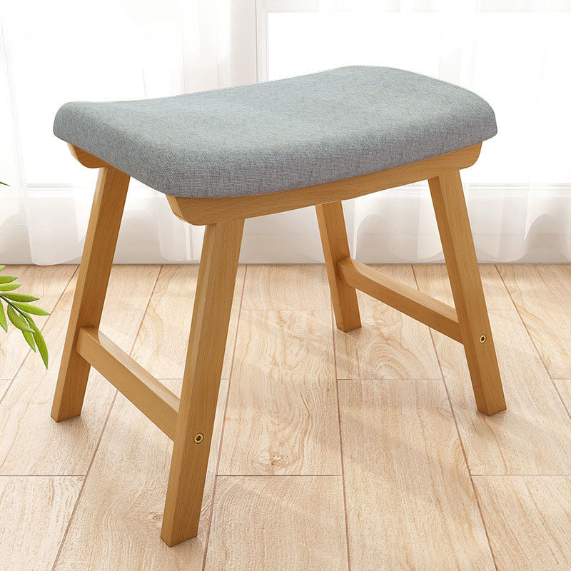 Cotton Standard Stool Modern Style Simple Household Rectangular Stool 20"L x 12"W x 16"H Light Gray 1 Piece Clearhalo 'furn' 'furn_ottomans_poufs' 'Furniture' 'Living Room Furniture' 'Ottomans & Poufs' 'ottomans_poufs' 7055673