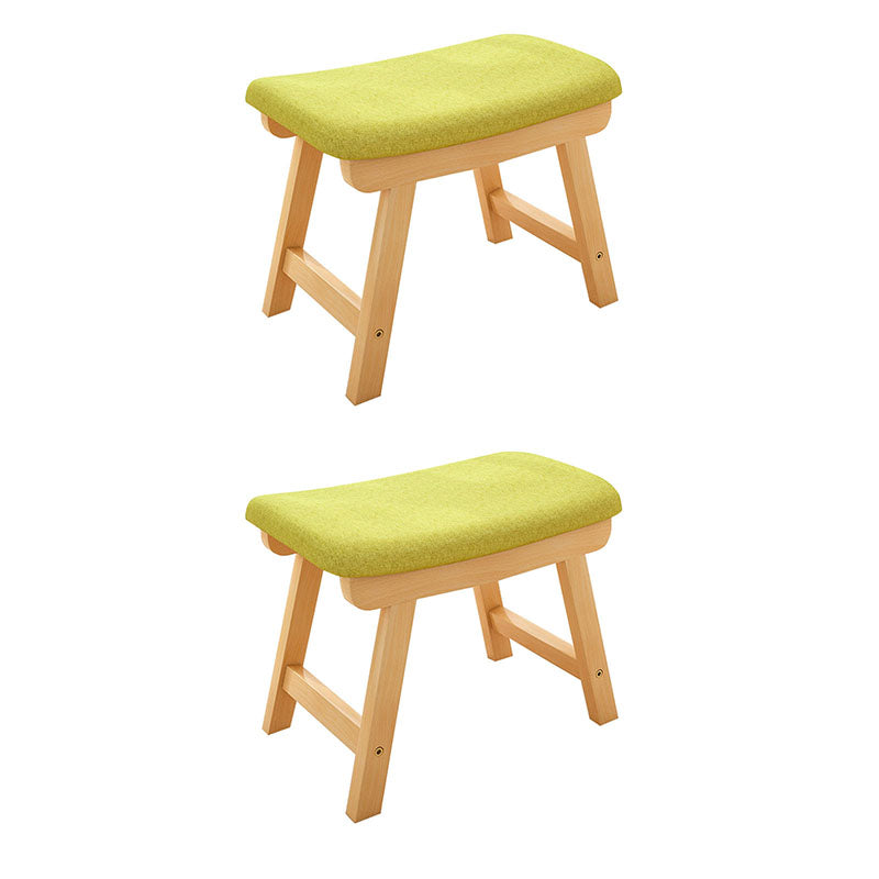 Cotton Standard Stool Modern Style Simple Household Rectangular Stool 14"L x 10"W x 11"H Turquoise 2 Piece Set Clearhalo 'furn' 'furn_ottomans_poufs' 'Furniture' 'Living Room Furniture' 'Ottomans & Poufs' 'ottomans_poufs' 7055678
