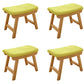 Cotton Standard Stool Modern Style Simple Household Rectangular Stool 14"L x 10"W x 11"H Green 4 Piece Set Clearhalo 'furn' 'furn_ottomans_poufs' 'Furniture' 'Living Room Furniture' 'Ottomans & Poufs' 'ottomans_poufs' 7055685
