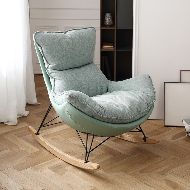 Modern Style Rocking Chair Indoor Sofa Rocking Chair with Cushion Green Clearhalo 'Chairs & Seating' 'furn' 'furn_rocking_chairs' 'Furniture' 'Living Room Furniture' 'Rocking Chairs' 'rocking_chairs' 7055714