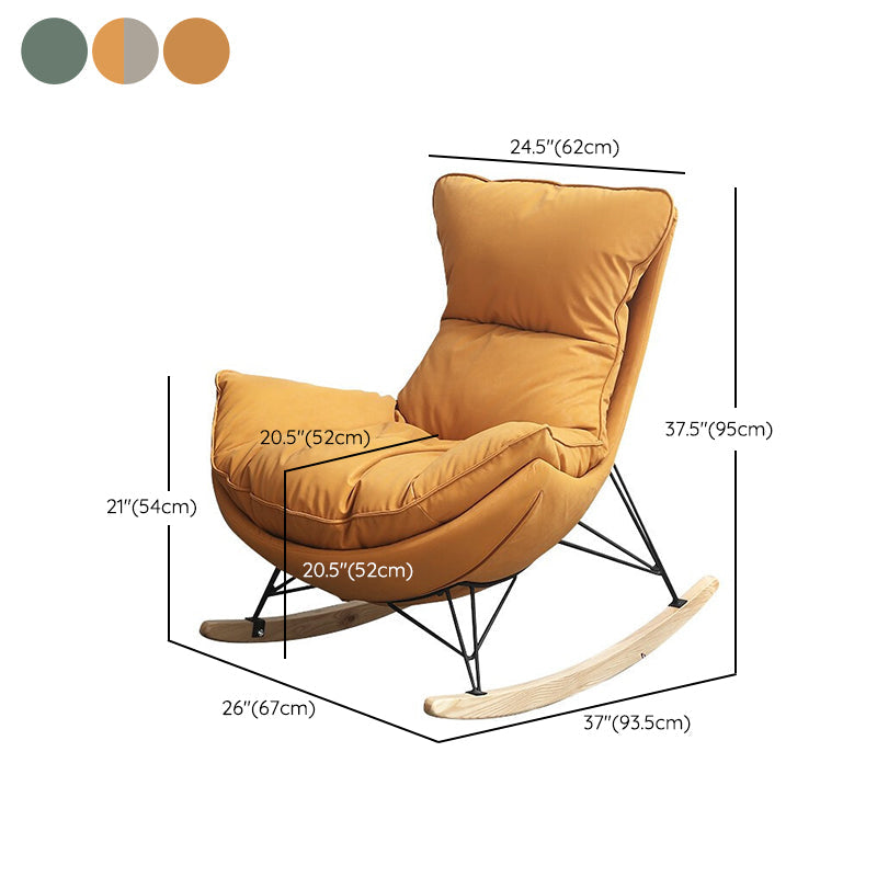 Modern Style Rocking Chair Indoor Sofa Rocking Chair with Cushion Clearhalo 'Chairs & Seating' 'furn' 'furn_rocking_chairs' 'Furniture' 'Living Room Furniture' 'Rocking Chairs' 'rocking_chairs' 7055725