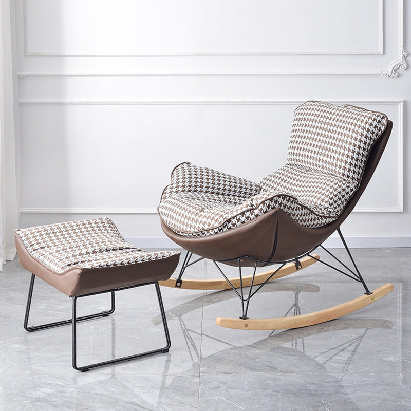 Plante à bascule de style contemporain chaise à bascule intérieure avec ottoman