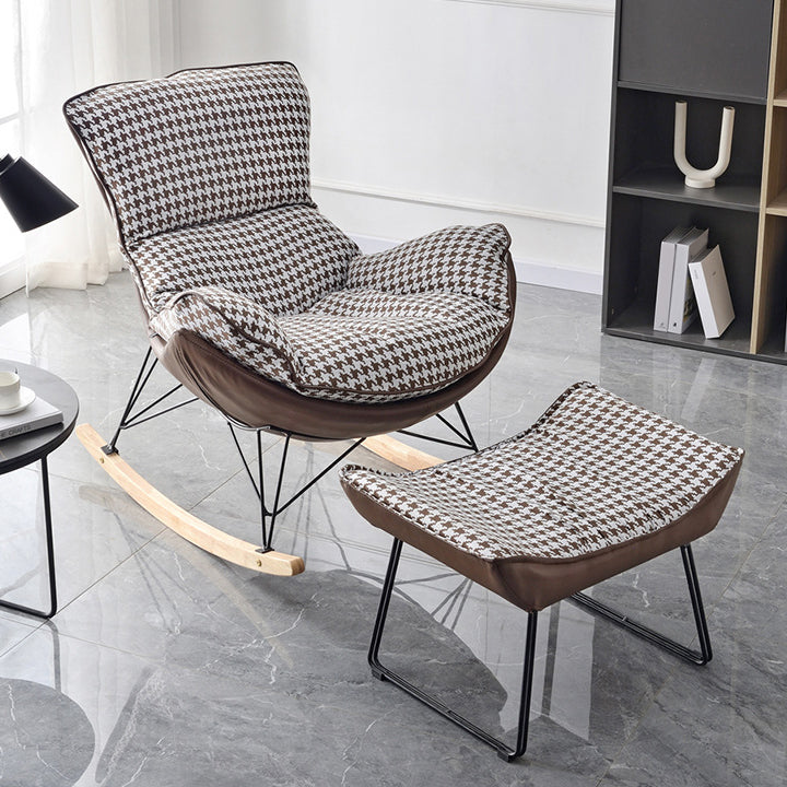 Plante à bascule de style contemporain chaise à bascule intérieure avec ottoman